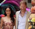 Bild: Ivan Valencia/AP/dpa
Nicht mehr im Dienste der Krone: Meghan und Harry - hier bei einem Besuch in Kolumbien. (Archivbild)