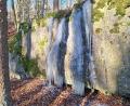 Bild: Walter Langhans
Herabrinnendes Wasser ist auf dem Hartenfels zu einer Eiswand gefroren.