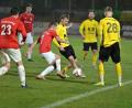 Archivbild: Hubert Ziegler
Noah Majdic (Dritter von rechts) und seine Teamkollegen vom FC Amberg testen gegen den SV Inter Bergsteig Amberg – in Weiden.