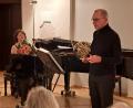 Bild: Waldsassener Kammermusikkreis/Johannes Röttges/exb
"Lachmusik" boten Irina Loskova und Klaus Wallendorf beim zweiten Konzert des Waldsassener Kammermusikkreises.