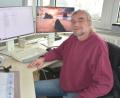 Bild: jr
Peter Förster an seinem Arbeitsplatz im Obergeschoss des Verwaltungsgebäudes in der Deponie Steinmühle. Am Freitag, 21. Februar, ist dort sein letzter Arbeitstag.