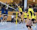 Bild: Hubert Ziegler
Schöner Schmetterball von Spielertrainerin Conny Sollfrank vom SV Hahnbach, beobachtet von Sara Sasic, Mira Sperber und Zuspielerin Elisabeth Kiehn (von rechts). Die Szene stammt aus dem Spiel von vergangener Woche gegen den MTV Rosenheim (1:3). Am Samstag tritt der SV beim TSV Eibelstadt im Kellerduell an.