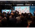 Bild: Lukas Barth/dpa
Die Wahlparty der CSU in der Landesleitung in München.