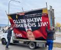 Bild: Gabi Schönberger
In Weiden werden Plakate zur Bundestagswahl wieder abgebaut.