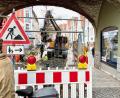 Bild: Gabi Schönberger
Das Obere Tor ist während der Bauarbeiten für den motorisierten Verkehr gesperrt.
