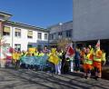 Bild: Alexander Gröbner/Verdi Bezirk Oberpfalz/exb
Etwa drei Dutzend Streikende verliehen vor dem Kemnather Krankenhaus den Verdi-Forderungen nach mehr Lohn und besseren Arbeitsbedingungen Nachdruck.