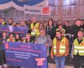 Bild: rgr
Über 100 Beschäftigte der ortsansässigen Zivilbeschäftigten der Stationierungsstreitkräfte streikten am Donnerstag.
