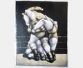 Bild: Gerd Dollhopf/exb
Günter Dollhopf: "Ringer im Schwarzen", Lithographie 1968