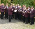 Bild: bey
Die Mitgestaltung des Festgottesdienstes zum Kreuzbergfest auf dem Kreuzbergplateau gehört zu den Aufgaben des Männergesangvereins Pleystein 1895 e.V.