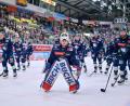 Bild: Johannes TRAUB / JT-Presse.de
Torwart Erik Eder (weißer Helm) wird nach dem Spiel gegen den EHC Red Bull München von den Fans und der Mannschaft des ERC Ingolstadt gefeiert