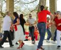 Bild: Wolfgang Steinbacher
Der Rueda-Flashmob im Pavillon im Englischen Garten.