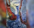 Bild: Renée Strecker
Das Bild "Wasserfall" in Öl auf Glas ist nicht mehr auffindbar. Jemand hat es wohl während der Ausstellung im Weidener Kunstverein gestohlen.