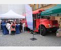 Bild: Klinikum St. Marien Amberg
Der rote Bus stand schon mal am Marktplatz in Amberg.