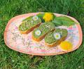Bild: Birgit Nirschl (exb)
Ein wahrer Frühlingsgruß: Cremiger Bärlauchaufstrich, serviert auf knusprigem Brot und garniert mit Sonnenblumenkernen und frischen Gänseblümchen. Ein Genuss für Augen und Gaumen!