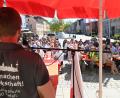 Bild: gf
Gewerkschaftssekretär Daniel Schicker forderte bei der Maikundgebung des DGB-Ortskartells Hirschau-Schnaittenbach mehr Rechte und Mitbestimmung für Arbeitnehmer.