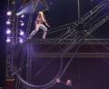Bild: Wolfgang Steinbacher
Das Todesrad ist eine der gefährlichsten, aber auch beliebtesten Show-Einlagen des Circus Karl Altoff Köllner.