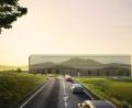Bild: Animation: Architekturbüro Kuchenreuther/exb
Weithin sichtbar und mit der Silhouette der Kösseine soll das Hochregallager von Cube in Waldershof ein neues Wahrzeichen werden.