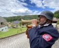 Bild: upl
Das Signal für die Feuerwehrübung klingt durch das Hirschbachtal und alle wissen Bescheid.
