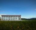 Grafik: Wilhelm Koch
So soll die Glyptothek Etsdorf aussehen. Ein moderner Tempelbau auf freier Flur, eingebettet in die Oberpfälzer Landschaft.