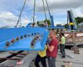 Bild: Petra Hartl
Der Aufbau der Pfingstdult in Amberg hat begonnen. Die Wildwasserbahn ist in diesem Jahr eine Neuheit und die Krönung auf dem Dultplatz.