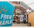 Bild: Wolfgang Steinbacher
Hubert Aiwanger hält seine Rede auf dem Politischen Frühschoppen der Freien Wähler auf der Pfingstdult in Amberg.