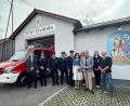 Bild: Stadt Schwandorf/Lara Schmaus
Oberbürgermeister Andreas Feller (Dritter von rechts) machte sich vor Ort ein Bild vom 
umgebauten Feuerwehrhaus der FFW Freihöls, die Ende Juni ihr 125-jähriges Bestehen feiert.