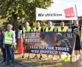 Bild: rgr
"Fair Pay for those who protect you" (Faire Bezahlung für diejenigen, die Sie schützen), fordern die Zivilbeschäftigten der US-Armee.