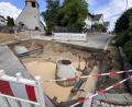 Bild: hdk
Wegen der Baustelle ist die Auerbacher Straße gesperrt. Lediglich durch einen Fußweg kann man auf die andere Seite gelangen.