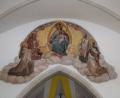 Bild: Braun
Bild in der Pfarrkirche in Trausnitz. Maria überreicht einem Mönch das Skapulier, begleitet vom Propheten Elias, der Heiligen Theresia von Avila und Pfarrer Gruber, der 1717 die Skapulierbruderschaft begründete.