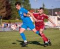 Bild: Günter Uschold
Lukas Weiss (links) vom SV Schwarzhofen im Totopokal-Endspiel gegen die SpVgg Pfreimd Anfang Mai. Nach dem Sieg dort wartet auf den SV nun in der ersten BFV-Pokalhauptrunde der Regionalligist SpVgg Bayreuth.