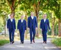 Bild: German Popp/exb
Daniel Hinterberger, Stephan Schlögl, Benjamin Grund und Thomas A.Gruber (von links) haben fürs Openair- Konzert in Hirschau das Beste aus elf Jahren "Stimmen der Berge" vorbereitet.