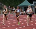 Bild: Theo Kiefner
Katrin Fehm (Mitte) vom ESV Amberg wurde über 100 Meter in Hösbach Dritte.