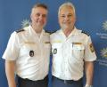 Bild: ald
Polizeihauptkommissar Werner Stopfer (rechts) geht in Rente. Sein Nachfolger ist Thorsten Fiebiger.