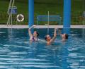 Bild: sne
Maria Tonn, Rita Burla und Paula Urkiaga von den Noris Nixen aus Nürnberg zeigten eine Synchronschwimm-Show.