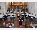 Bild: hdk
Der Gospelchor bei seinem Jubiläumskonzert in der evangelischen Kirche.