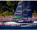 Bild: Jens Büttner/dpa
Sieger vor Sassnitz: Das französische Sail-GP-Team.