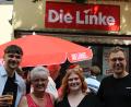 Bild: Stefan Dickert
Luke Hoß, Uschi Maxim, Sarah Vollath und Tobias Mainka (von links) freuten sich über die Eröffnung des neuen Büros.