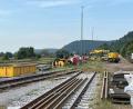 Bild: ihl
Bis 10. September saniert die Bahn die Strecke Irrenlohe-Weiden. Am Bahnhof Nabburg sind die Arbeiten voll im Gange.