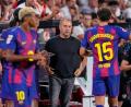 Bild: Manu Fernandez/AP/dpa
Konnte nicht zufrieden sein: Trainer Hansi Flick