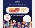 Bild: exb
Von Freitag bis Sonntag, 12. bis 14. September, steigt im Cineplex Amberg das Kinofest.