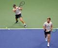 Bild: Pamela Smith/AP/dpa
Pütz (l) und Krawietz (r) standen voriges Jahr bei den US Open im Endspiel - diesmal ist im Achtelfinale Schluss.