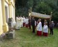 Bild: hm
Die eucharistische Prozession führte zur Lorettokapelle, wo der Segen gespendet wurde.