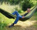 Bild: cvl
In den letzten Jahren lud Harald Schlöger immer wieder Gäste dazu ein, in der Hängematte Platz zu nehmen und Auskunft über ihren Garten zu geben. Heute ist nun er an der Reihe.