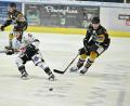 Bild: Hubert Ziegler
Tom Berlin (rechts) bei einem ersten Spiel für den ERSC Amberg am vergangenen Sonntag gegen die Passau Black Hawks. Auch sein Zwillingsbruder Tim gab sein Debüt im ERSC-Dress.