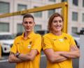 Bild: Michael Kappeler/dpa
Christopher Linke und Kristin Pudenz sind die ersten deutschen Starter.