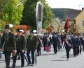Bild: jr
Mehr als 30 Vereine nahmen am Festzug zum 150-jährigen Bestehen der Feuerwehr Groschlattengrün teil und erwiesen so dem Jubelverein ihre Reverenz.