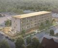 Bild: Grafik Bayer-Architekten Nürnberg-Fürth
Im Truppenübungsplatz Hohenfels war in den vergangenen Tagen der Spatenstich für eine neue Hotelanlage in Nainhof. Die Baukosten belaufen sich auf etwa 40 Millionen Euro aus US-Finanzmitteln. Die Bauzeit beträgt gute zwei Jahre.