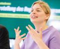 Bild: Lukas Barth/dpa
„Frieden gibt es nicht mehr zum Nulltarif“, erklärte Fraktionschefin Katharina Schulze.