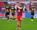 Bild: Jennifer Brückner/dpa
Timo Werner (RB Leipzig) stand erstmals wieder im RB-Kader und wurde von den Fans mit Sprechchören gefeiert.