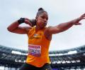 Bild: Michael Kappeler/dpa
Kugelstoßerin Yemisi Ogunleye steht im Finale der Leichtathletik-Weltmeisterschaften.